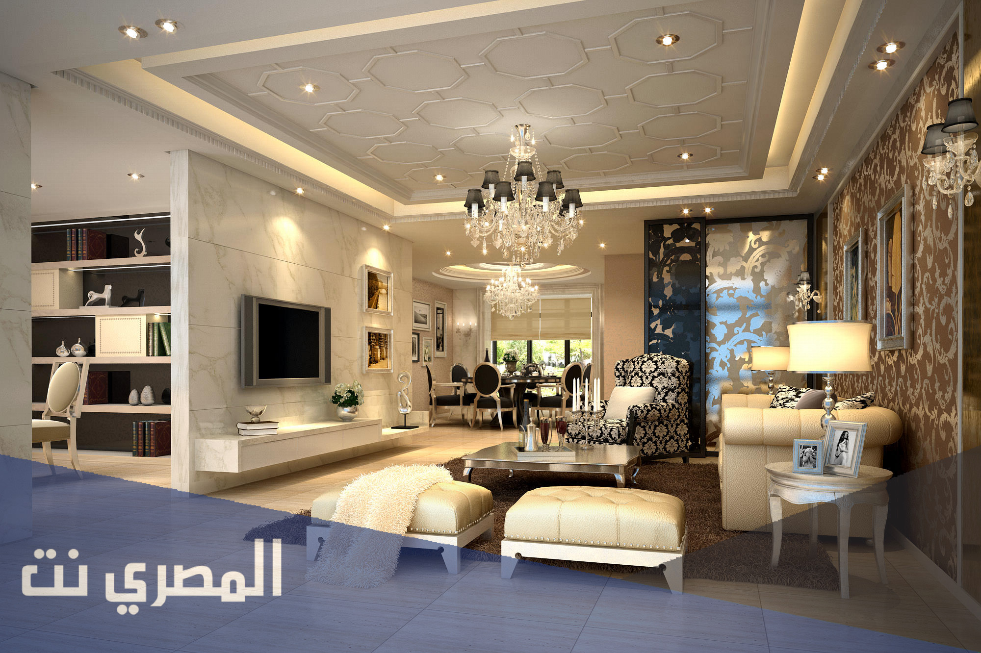 ديكورات كلاسيكية للصالة 2021