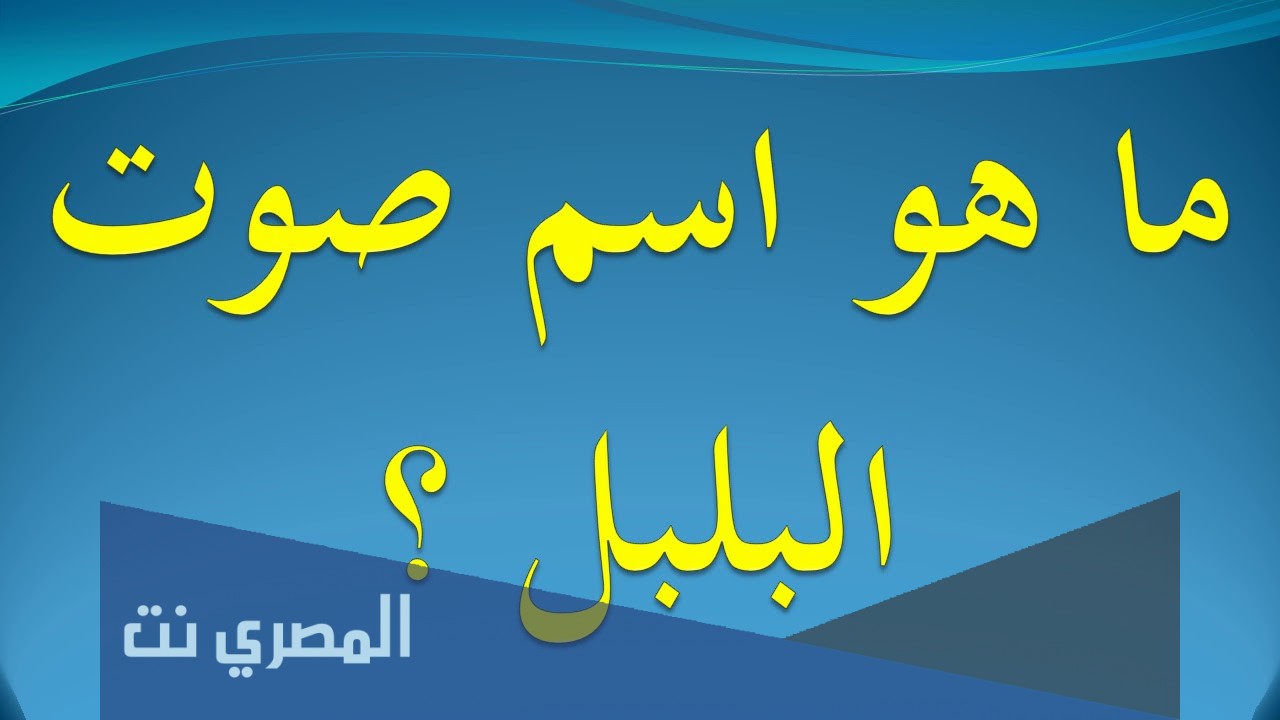 صوت البلبل