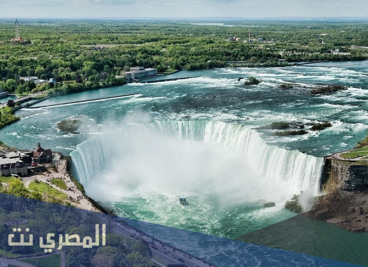 اين تقع شلالات نياجرا في اي دولة.