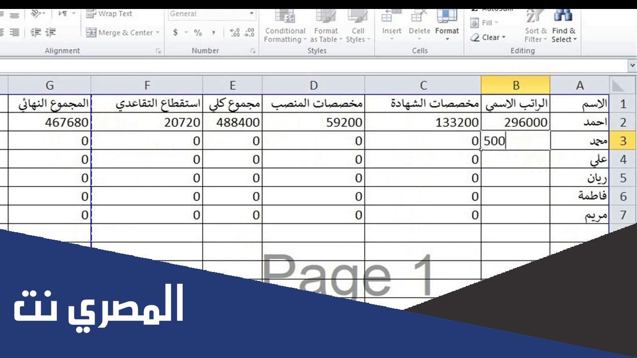 جدول سلم رواتب المستخدمين الجديد doc