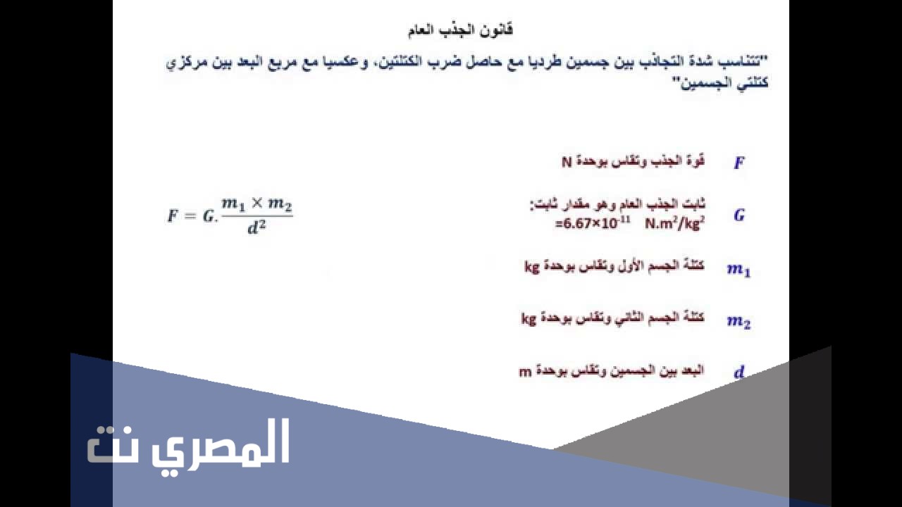 قانون الجذب الكوني العام