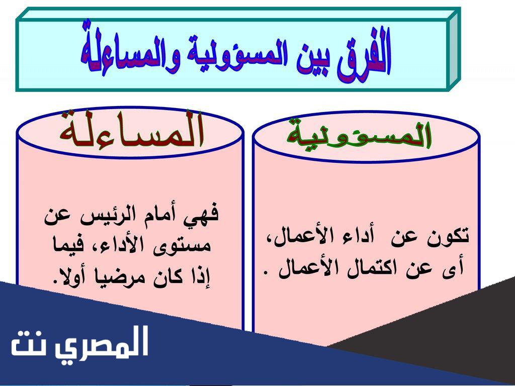 ما الفرق بين الصلاحيات الممنوحة والمسئوليات والسلطات