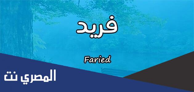 معنى اسم فريد Faried وصفات حامل الاسم