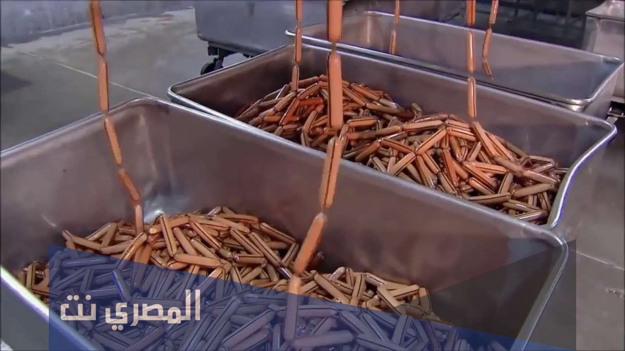 طريقة صنع النقانق في المصانع