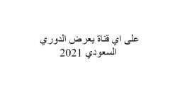 على اي قناة يعرض الدوري السعودي 2025