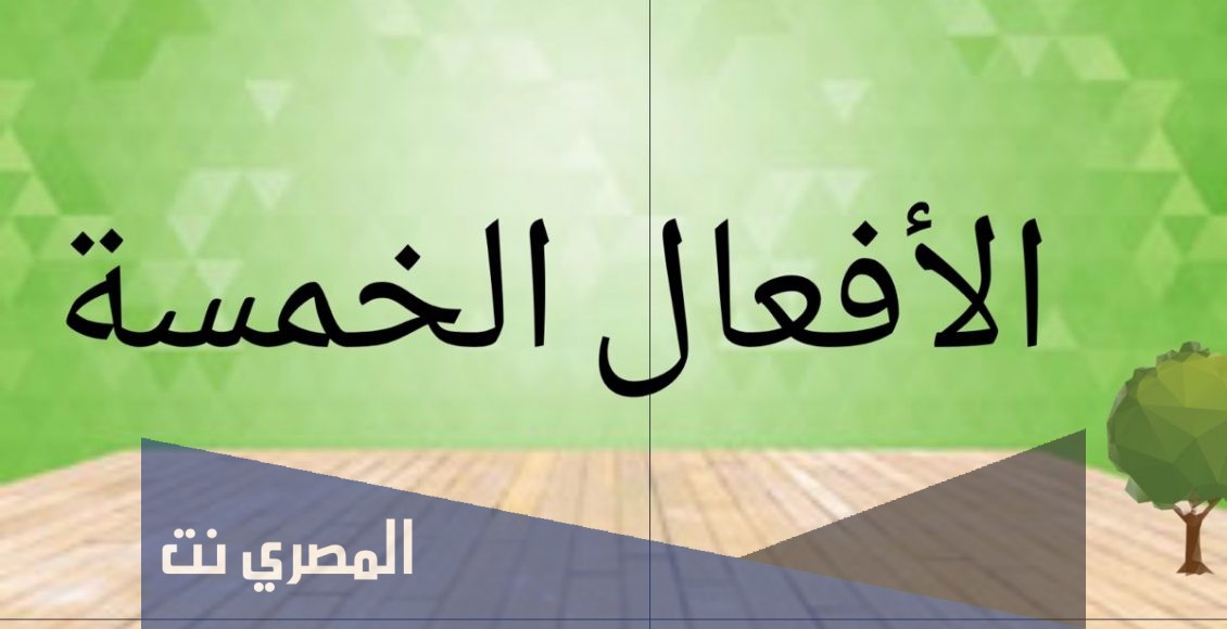 ما هي الأفعال الخمسة في اللغة العربية