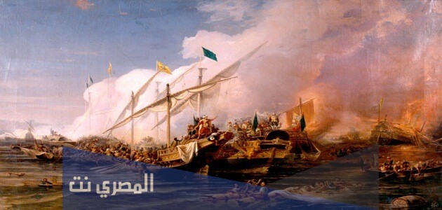 ما هي اول معركة بحرية اسلامية