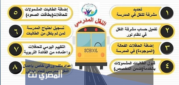 موضوع عن ارشادات للطالبات عن النقل المدرسي