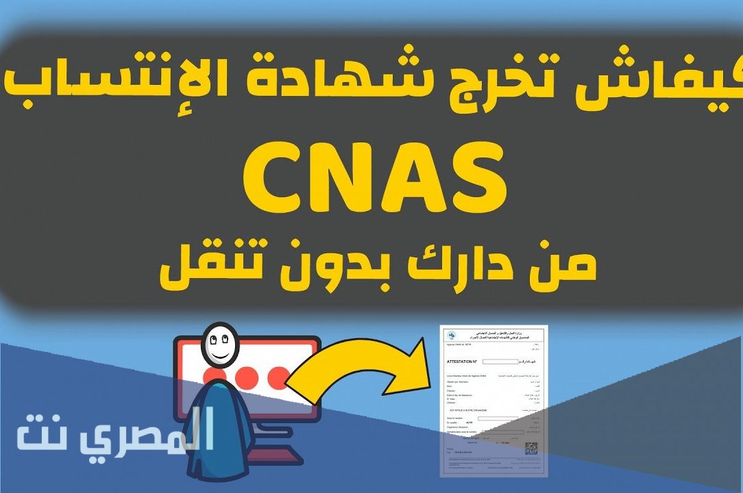 استخراج شهادة عدم الانتساب cnas من الانترنت