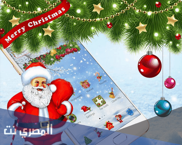 تحميل تطبيق GO Launcher EX-Xmas Wallpaper للأندرويد