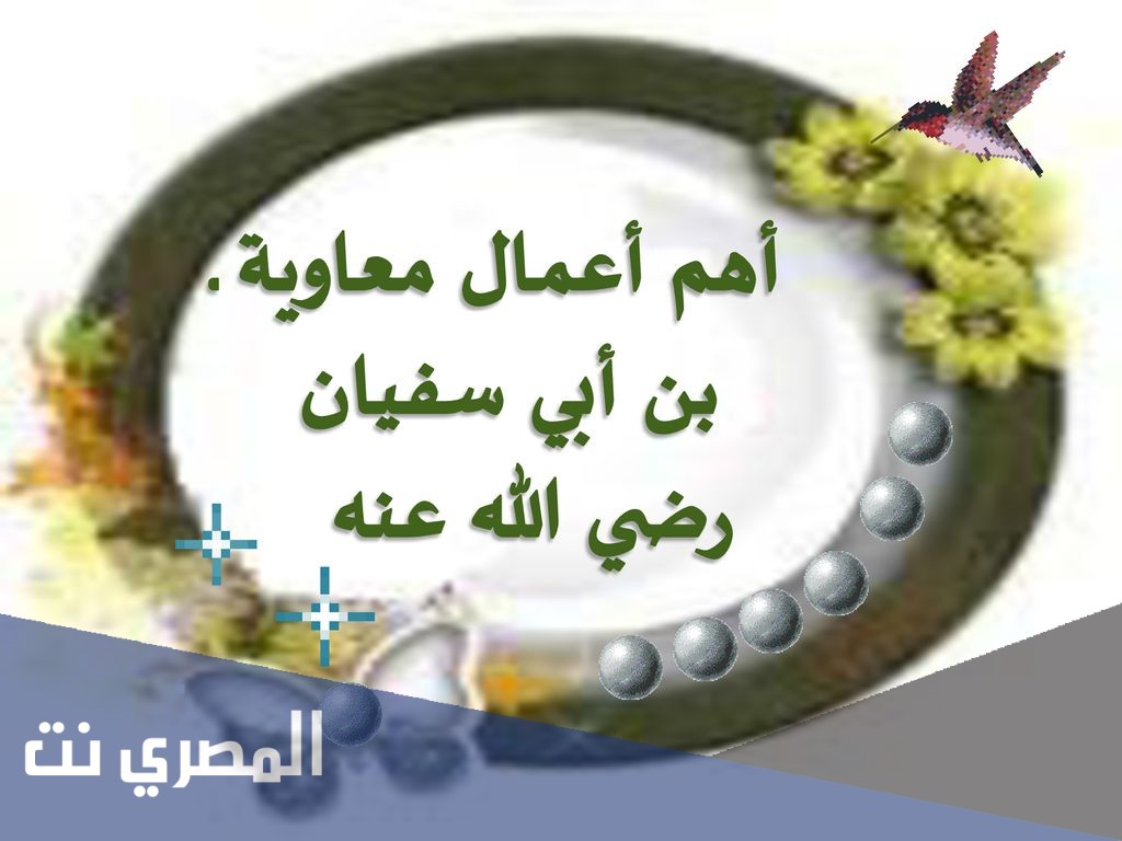 أهم أعمال معاوية بن أبي سفيان