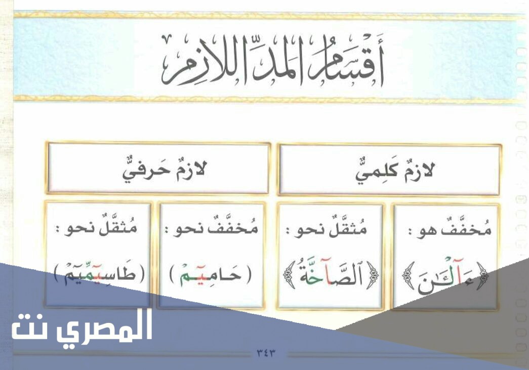 لماذا سمي المد اللازم بهذا الاسم