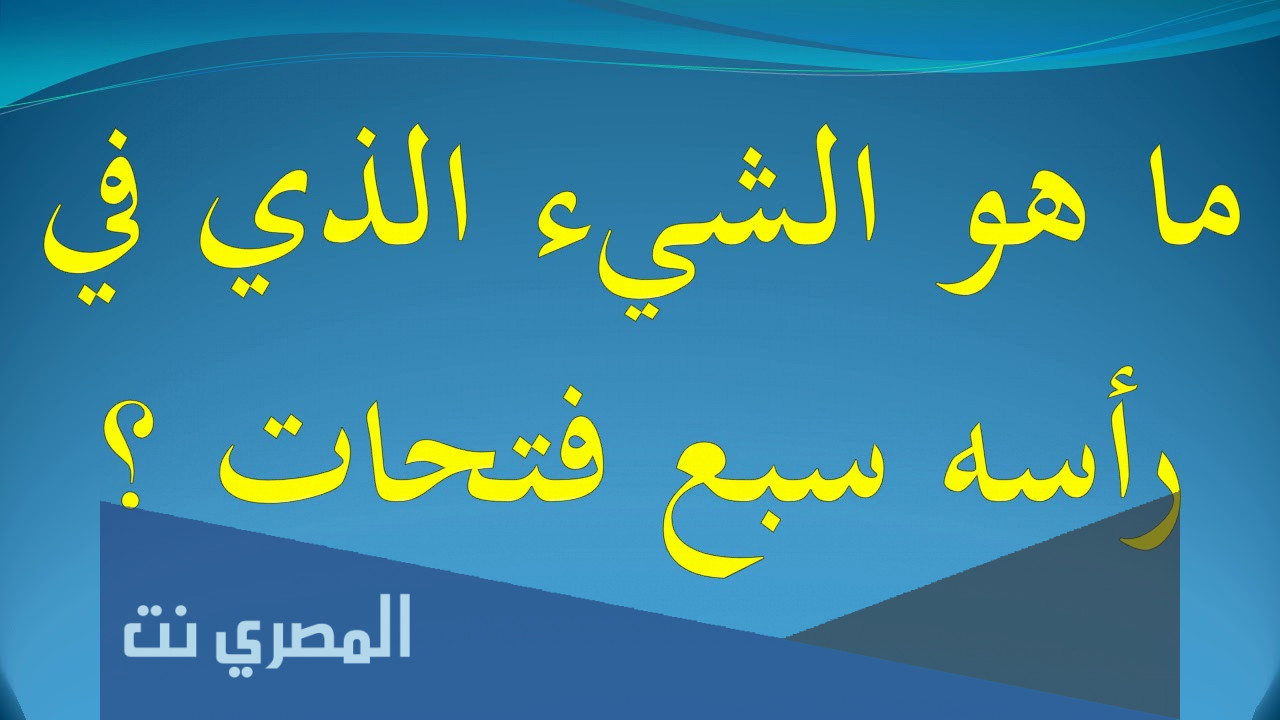 ما هو الشي الذي في راسه سبع فتحات
