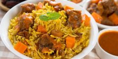 طريقة عمل أرز الكبسة باللحمة بالوصفات