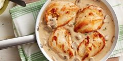 طريقة عمل دجاج بكريمة المشروم في المنزل