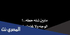 كلمات اغنية مابين شله حطه الوجه ولا غلطه