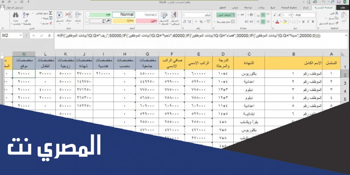 نموذج كشف الراتب الشهري doc و excel و pdf جاهز للطباعة