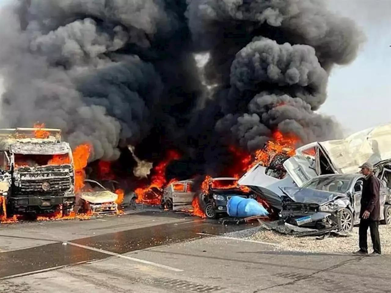 تفاصيل حادث الدائري الاوسطي