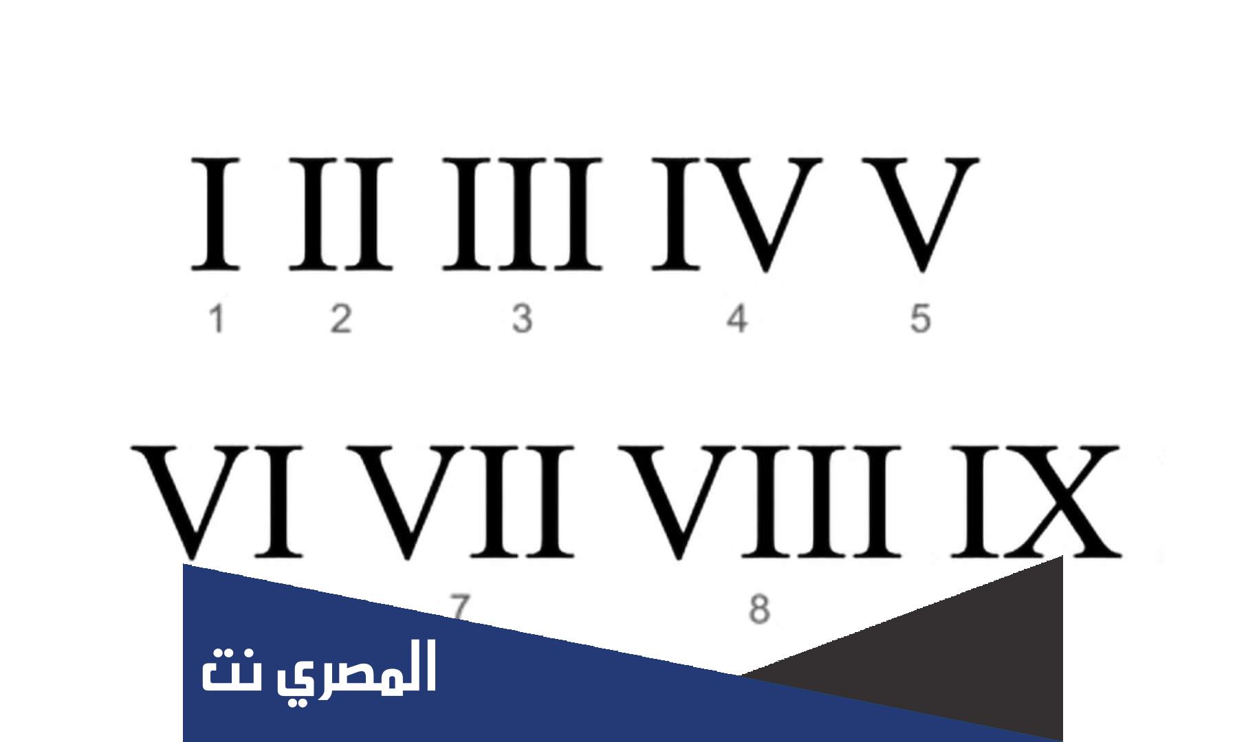 كم عدد الارقام الرومانية