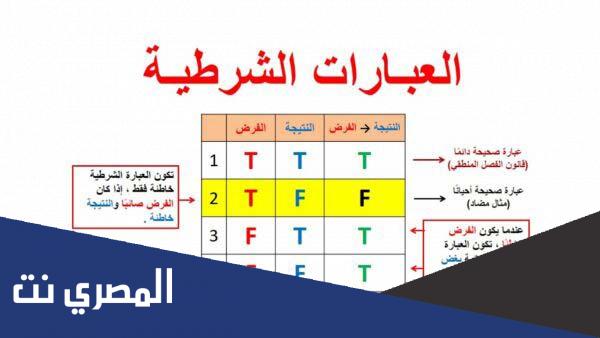 بحث عن العبارات الشرطية بالتفصيل
