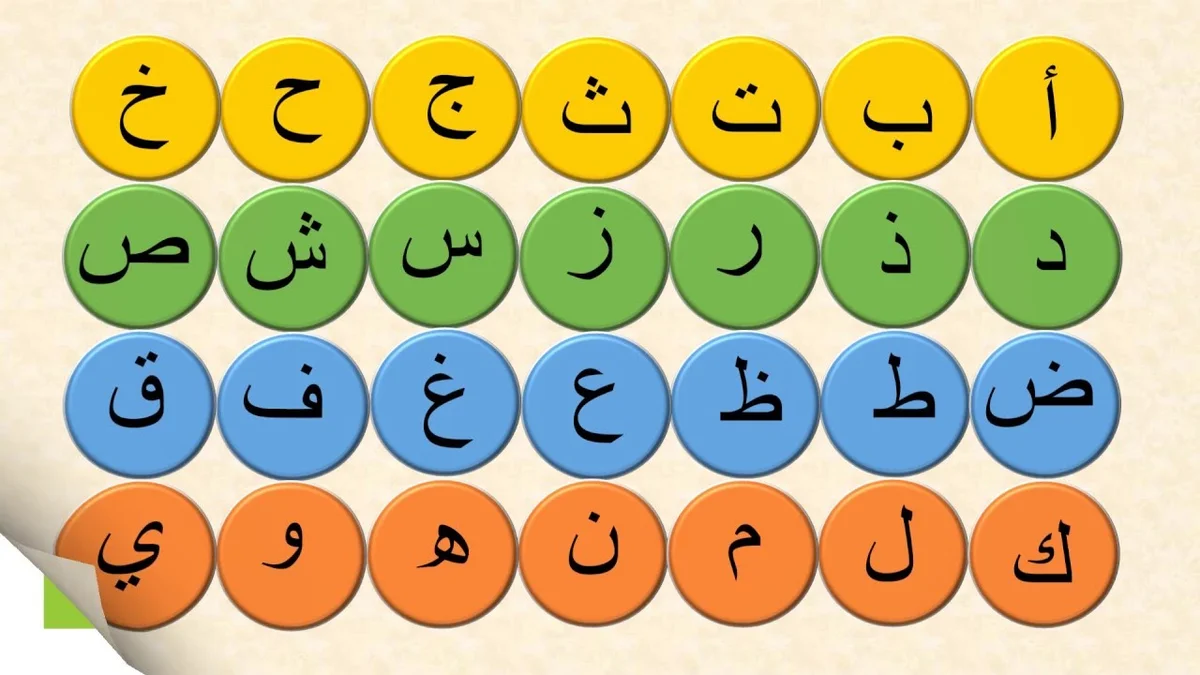 ترتيب الحروف الابجدية العربية بالارقام وأصل