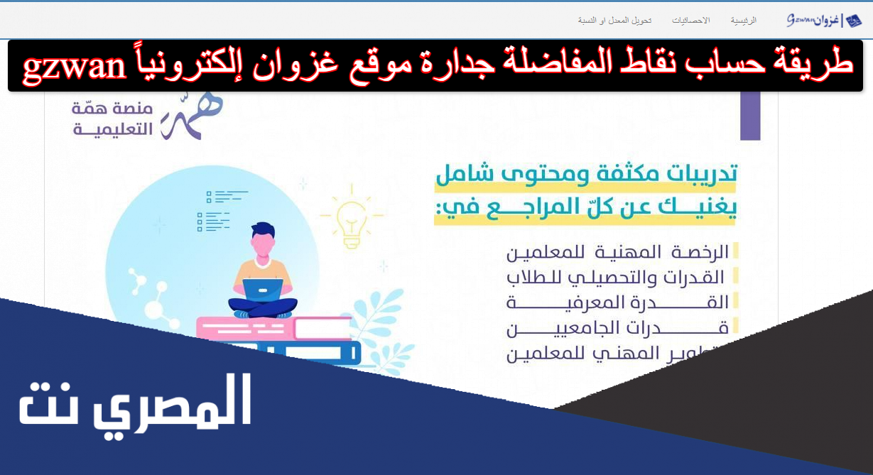 طريقة حساب نقاط المفاضلة جدارة موقع غزوان إلكترونياً gzwan