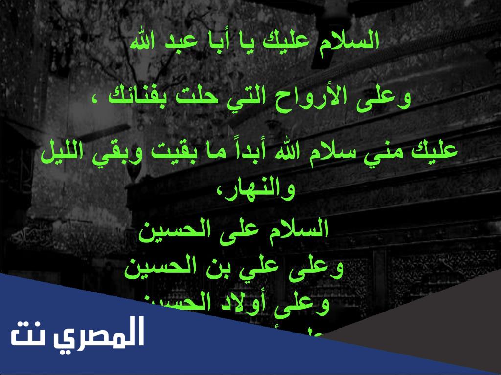 السلام عليك يا ابا عبدالله وعلى الارواح التي حلت بفنائك