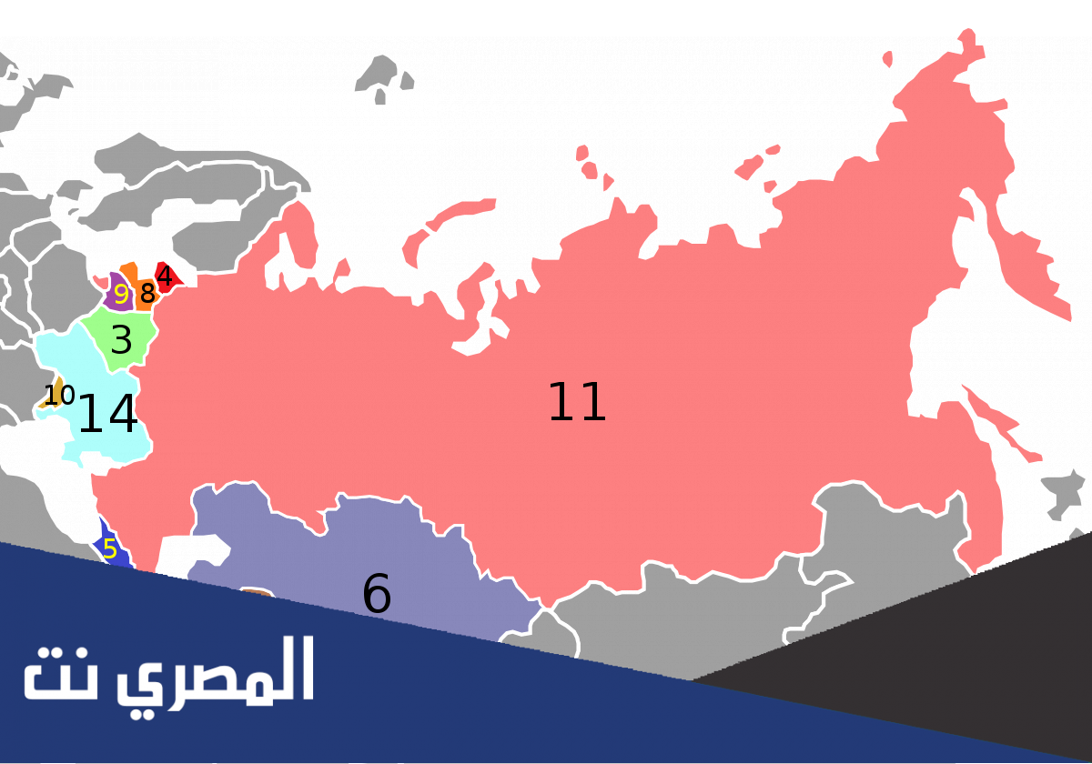 كم عدد جمهوريات الاتحاد السوفيتي السابق