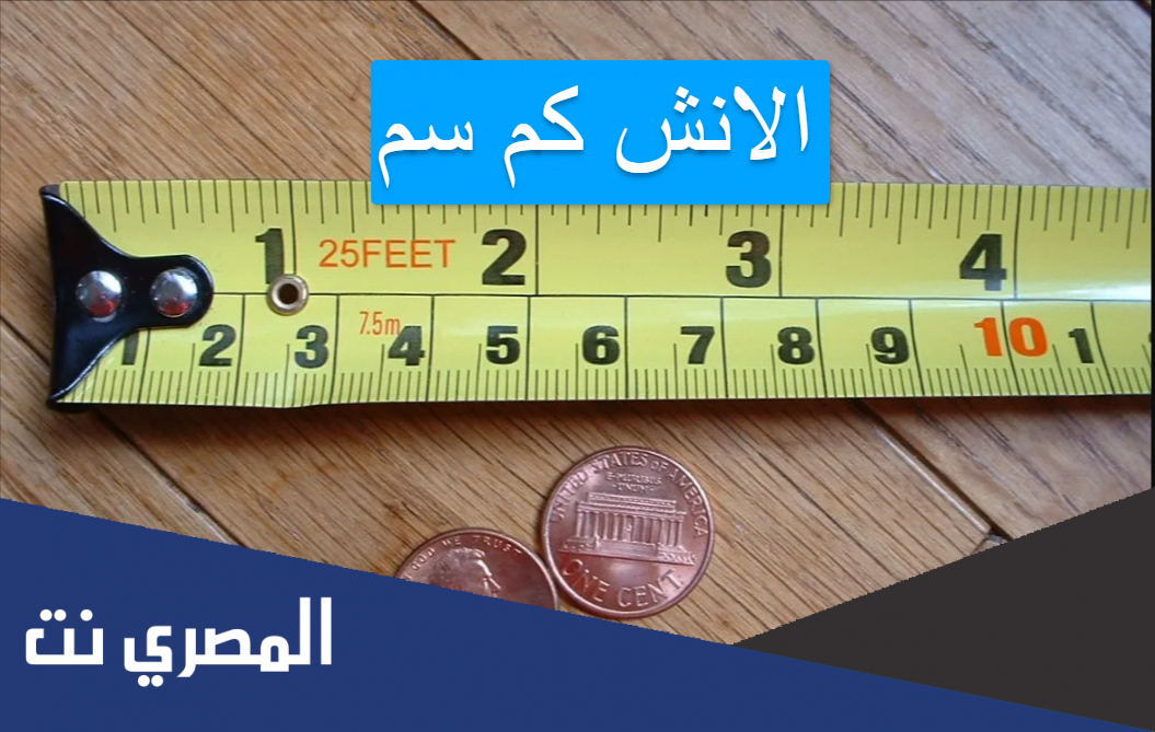 الانش كم سم
