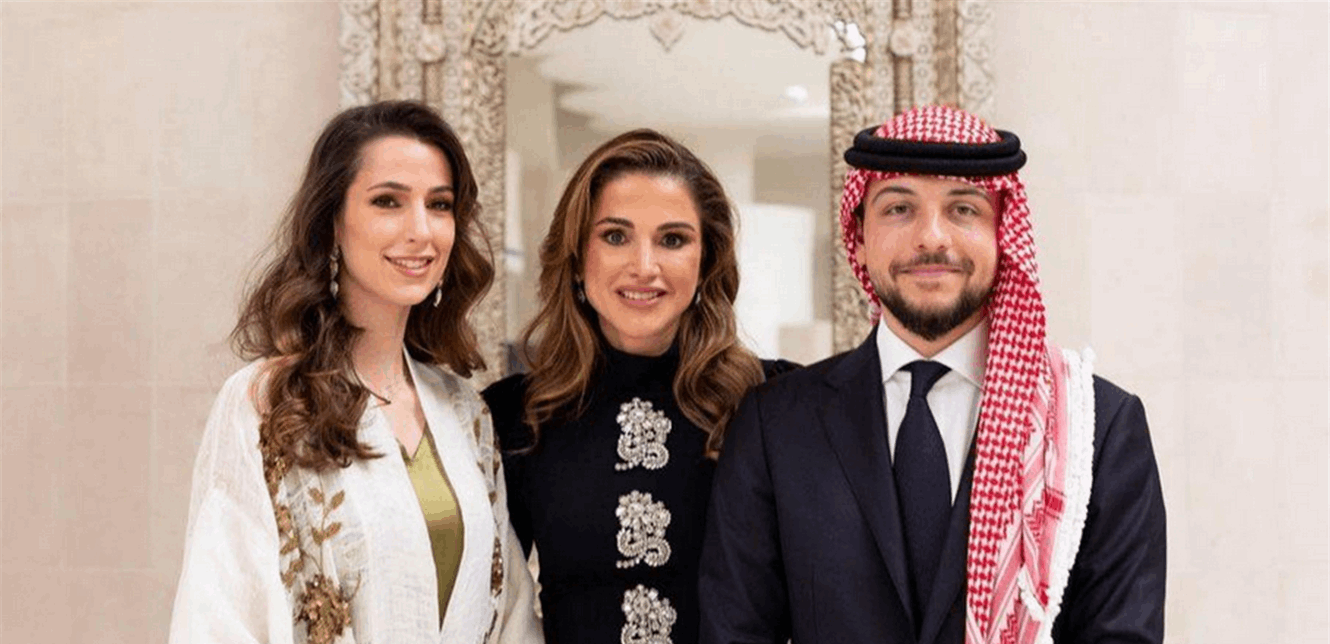 سعر فستان الملكة رانيا في خطوبة ابنها الامير حسين