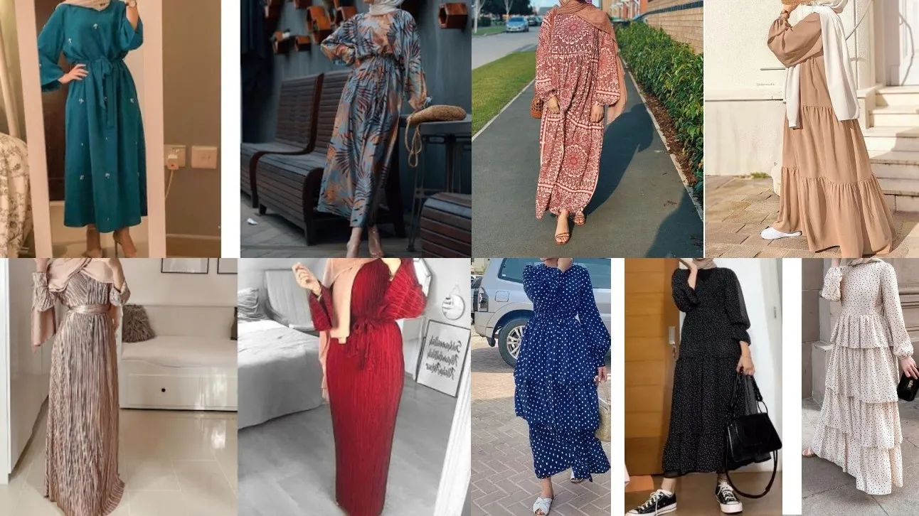 فساتين محجبات خروج تفصيل للتخان