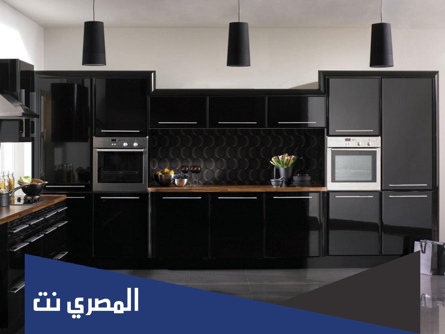 مطابخ خشب أسود في رصاصي 2023