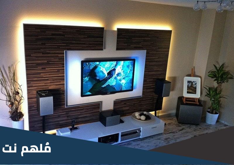 كيف اسوي ديكور تلفزيون خشب بسيط 2023