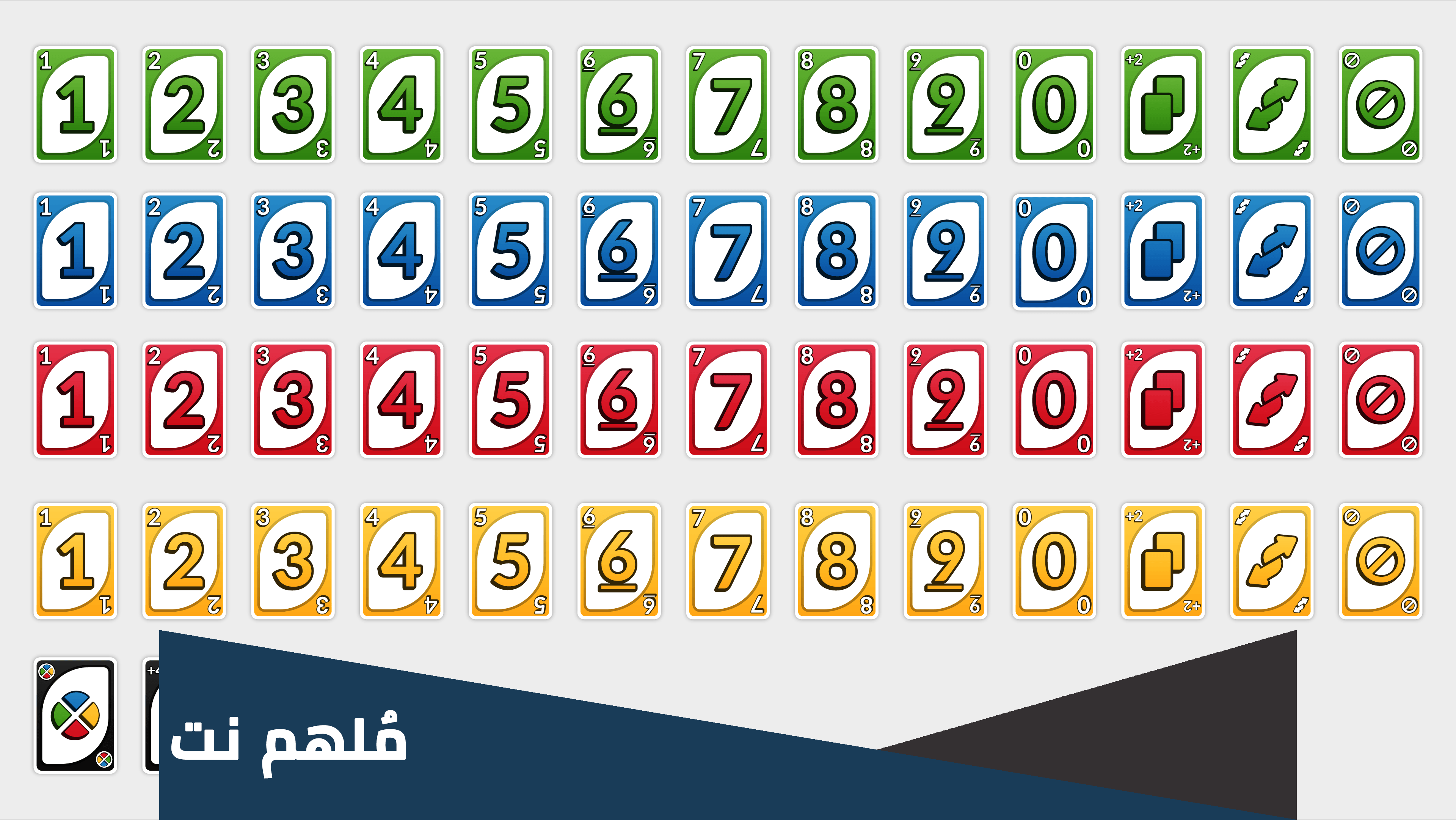 كم عدد اوراق الاونو