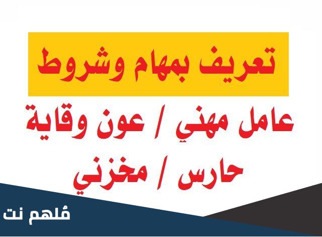 ما معنى عامل مهني من المستوى الأول