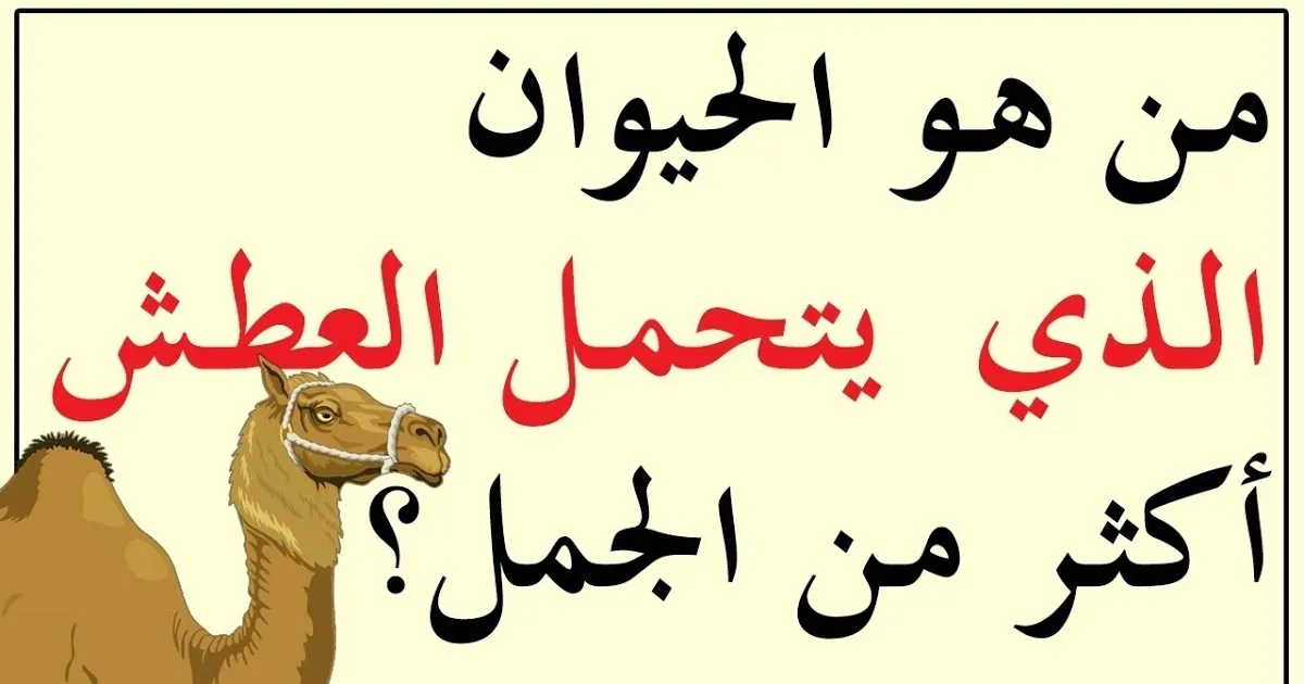 حيوان يتحمل العطش اكثر من الجمل ما هو