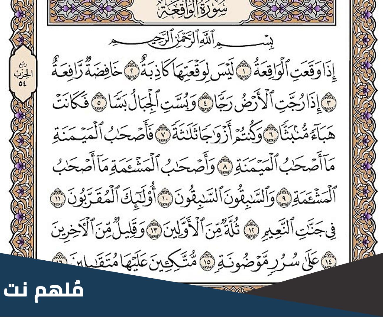 ماهي السورة التي تقرأ بعد صلاة المغرب