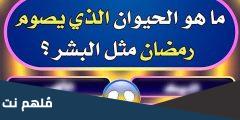 من هو الحيوان الذي يصوم معنا رمضان