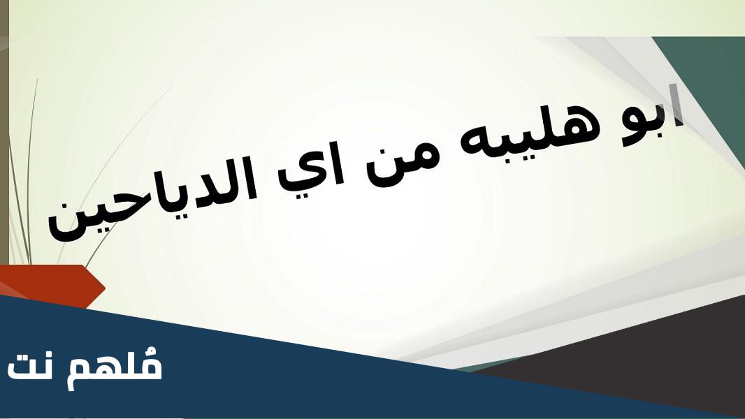 ابو هليبه من اي الدياحين