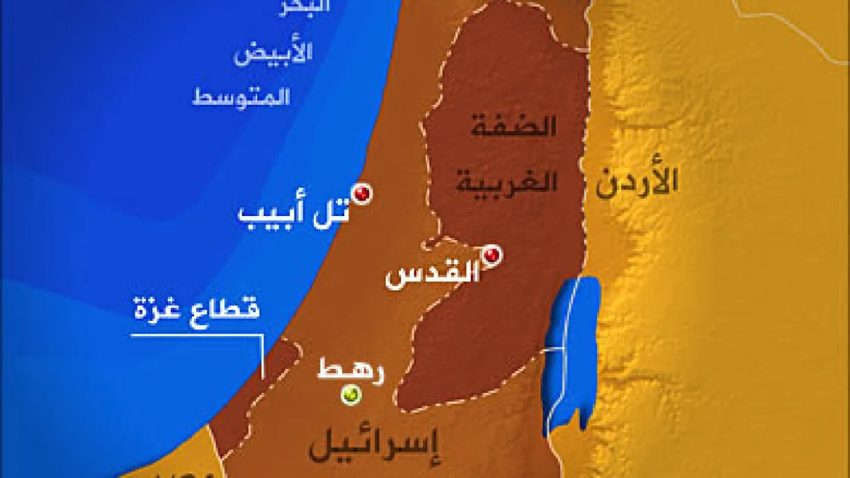 كم المسافة بين غزة وتل ابيب بالكيلو