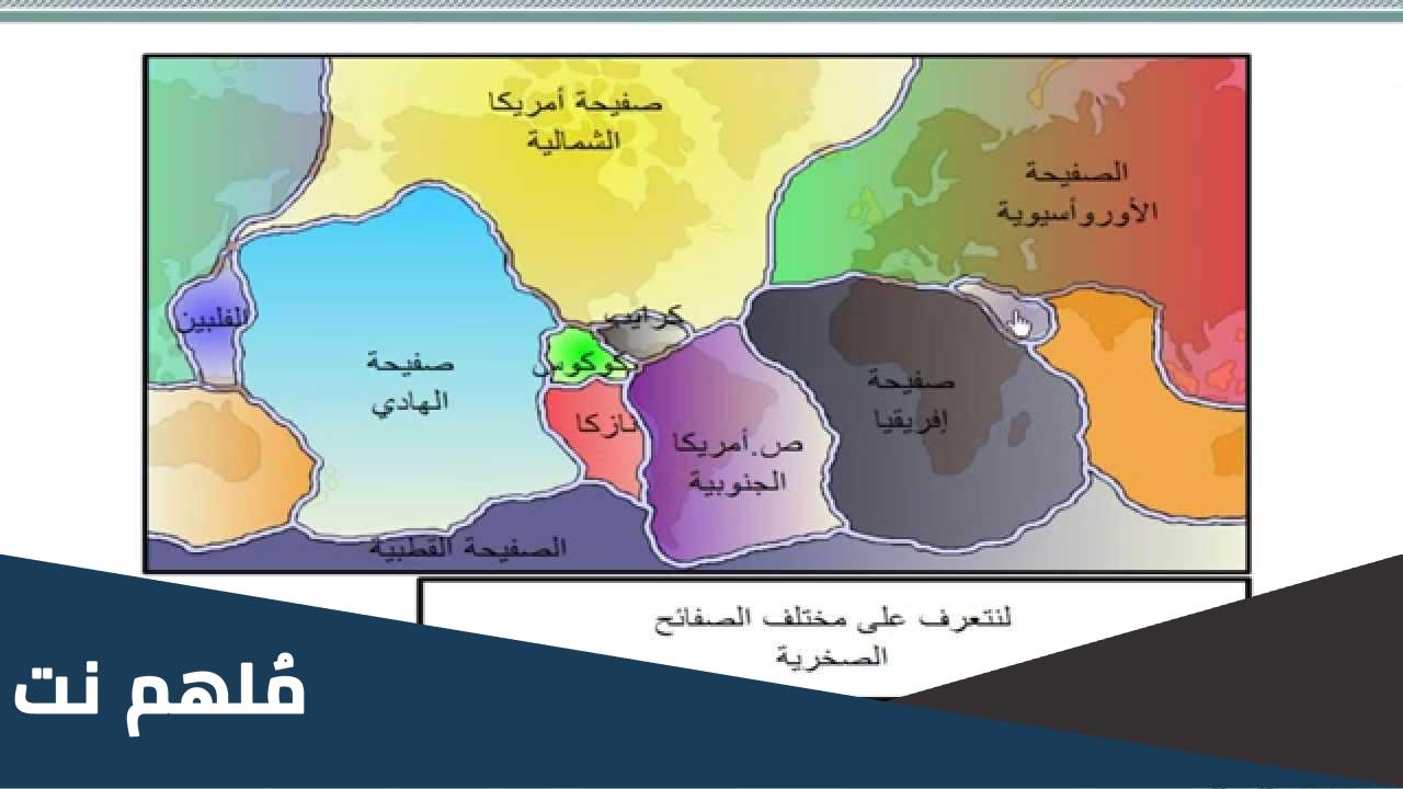 كم عدد صفائح الغلاف الصخري