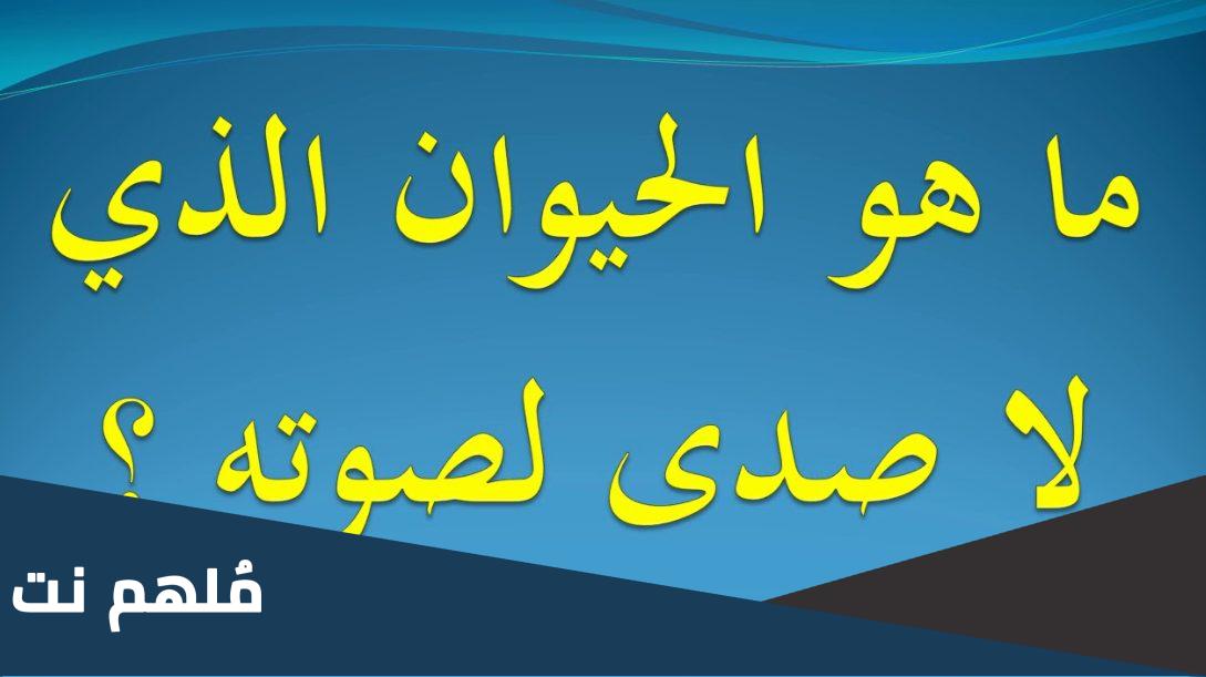 ماهو الحيوان الذي لا يصدر اي صوت